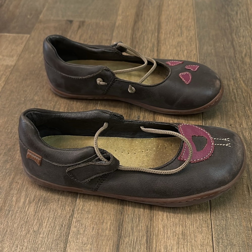 Camper Brown and Pink Dress Shoes size 3 (34) - Picture 2 of 4